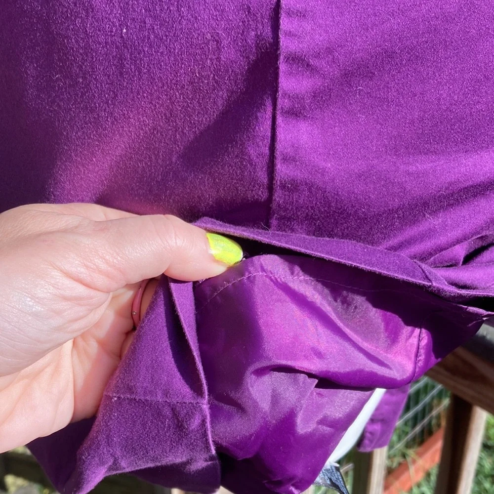 Purple pleated chevron front alternative to the LBD sleeveless sheath dress 14 - Picture 6 of 6